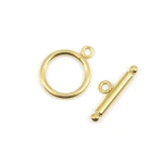 Zapięcie toggle ozdobne ok. 19x21mm [stal szlachetna, kolor złoty PVD]