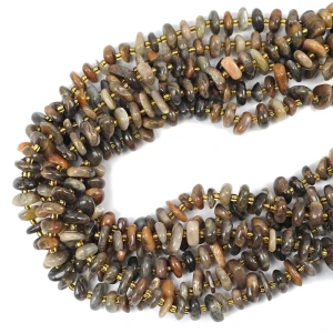 Kamień słoneczny ciemny płaska bryłka nieregularna ok. 8-13x2-6mm