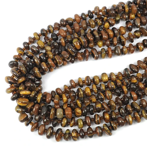 Tygrysie oko płaska bryłka nieregularna ok. 8-12x4-6mm
