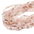 Lepidolit czerwony z kwarcem serce wypukłe ok. 6x6mm