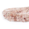 Lepidolit czerwony z kwarcem serce wypukłe ok. 6x6mm