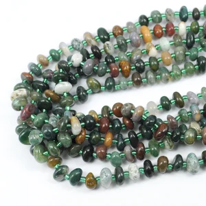 Agat indyjski płaska bryłka ok. 8-12x4-7mm