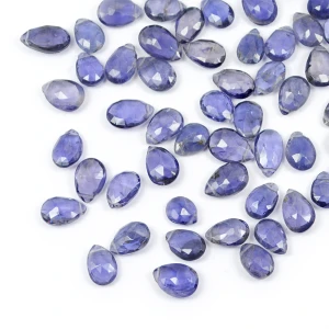 Iolit brioletka łezka fasetowana ok. 8-10x5-6mm