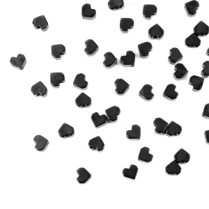 Hematyt czarny serce ok. 3x3mm [przekładka, ścięte rogi] zestaw 10szt.