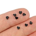 Hematyt czarny serce ok. 3x3mm [przekładka, ścięte rogi] zestaw 10szt.