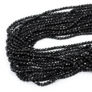 Hematyt czarny kula fasetowana diamentowy szlif ok. 4mm