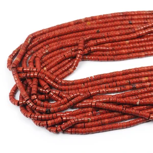 Jaspis czerwony talarek ok. 4x2mm