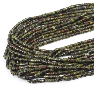 Jaspis smocza krew talarek ok. 4x2mm