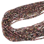 Turmalin wielokolorowy ciemny oponka fasetowana ok. 3,8x2,8mm