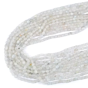 Kamień księżycowy oliwka fasetowana ok. 5,5x4mm