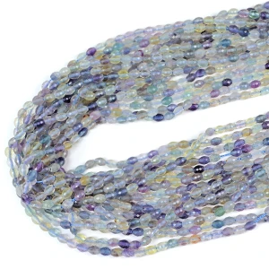 fluoryt oliwka fasetowana ok. 5,5x4mm