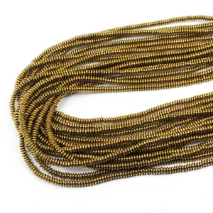 Hematyt złoty 2 oponka gładka ok. 4x1,5mm