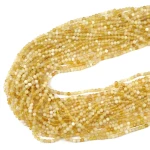 Opal żółty kula fasetowana ok. 3,5mm
