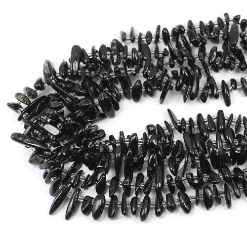 Turmalin czarny sopel płaski ok. 10-20x2-6mm