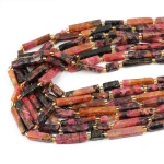 Rodonit walec nieregularny szlifowany ok. 10-30x6-7mm