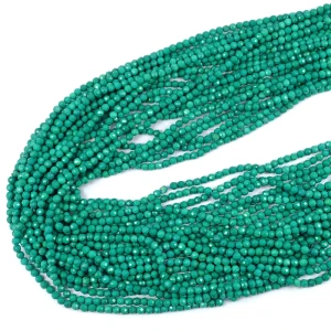 Howlit zielony kula fasetowana ok. 3,3mm