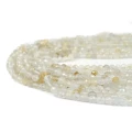 Kwarc mleczny z żółtymi inkluzjami oliwka fasetowana ok. 5,5x5mm