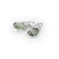Turmalin błękitny brioletka w oprawie srebrnej ok. 10x4mm [zestaw]