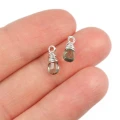 Turmalin błękitny brioletka w oprawie srebrnej ok. 10x4mm [zestaw]