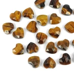Tygrysie oko serce wypukłe fasetowane ok. 13x14 mm [przekładka]