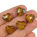 Tygrysie oko serce wypukłe fasetowane ok. 13x14 mm [przekładka]