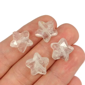 Kryształ górski gwiazdka fasetowana ok. 14x14 mm [przekładka]
