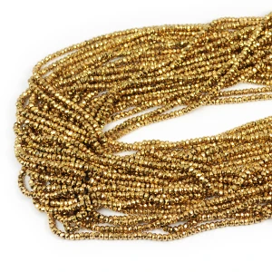 Hematyt miodowe złoto oponka fasetowana diamentowy szlif ok. 3x2mm