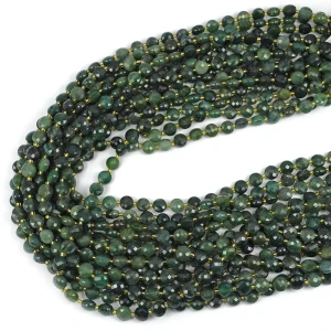 Agat mszysty moneta fasetowana ok. 6,5mm