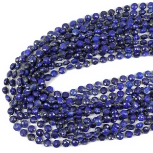 Lapis lazuli moneta fasetowana ok. 6,5mm