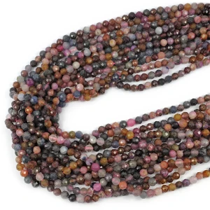 Mix szafir rubin kula fasetowana ok. 5mm