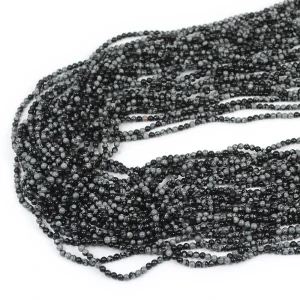 Obsydian śnieżny kula gładka 2,5 mm