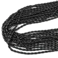 Obsydian czarny oliwka gładka ok. 7,5x4mm
