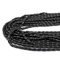Obsydian czarny oliwka gładka ok. 7,5x4mm