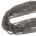 Kwarc dymny oponka fasetowana ok. 4,8x3,5mm
