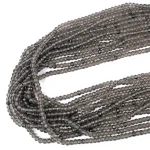 Kwarc dymny oponka fasetowana ok. 4,8x3,5mm 
