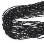 Agat czarny kula fasetowana ok. 3mm