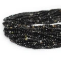 Agat czarny kula fasetowana ok. 3mm