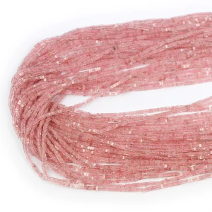 Kwarc truskawkowy heishi ok. 1,5x1mm
