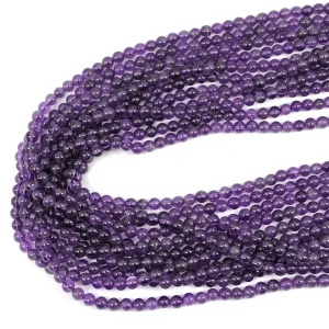 Ametyst lekko cieniowany kula gładka ok. 4,7mm