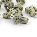 Jaspis dalmatyński zawieszka grzybek ok. 23mm [metal]