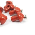 Jaspis czerwony zawieszka grzybek ok. 23mm [metal]