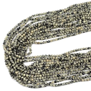 Jaspis dalmatyński kula fasetowana ok. 3mm 