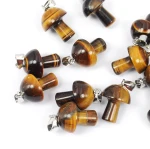 Tygrysie oko zawieszka grzybek ok. 23mm [metal]