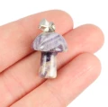 Ametyst zawieszka grzybek ok. 23mm [metal]