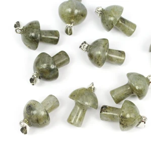 Labradoryt zawieszka grzybek ok. 23mm [metal]