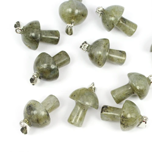 Labradoryt zawieszka grzybek ok. 23mm [metal]