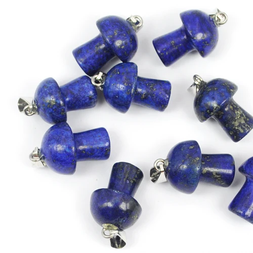 Lapis lazuli zawieszka grzybek ok. 23mm [metal]