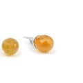 Turmalin miodowy brioletka w oprawie srebrnej ok. 13x6mm [zestaw]