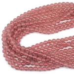 Kwarc truskawkowy kula gładka ok. 8mm