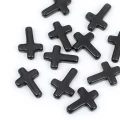 Howlit krzyż czarny ok. 25x18mm [przekładka]